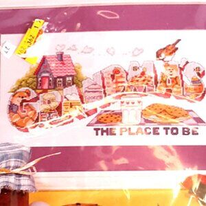 Design Works Grandma Counted Cross Stitch Kit 8x15 New House Cookies Bird